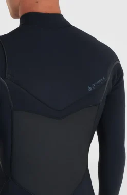Psycho Tech 4/3mm Chest Zip Full Wetsuit | BLACK/BLACK