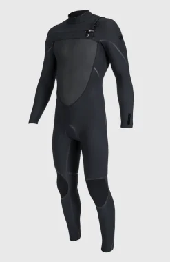Psycho Tech 4/3mm Chest Zip Full Wetsuit | BLACK/BLACK