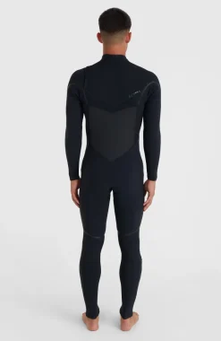 Psycho Tech 4/3mm Chest Zip Full Wetsuit | BLACK/BLACK