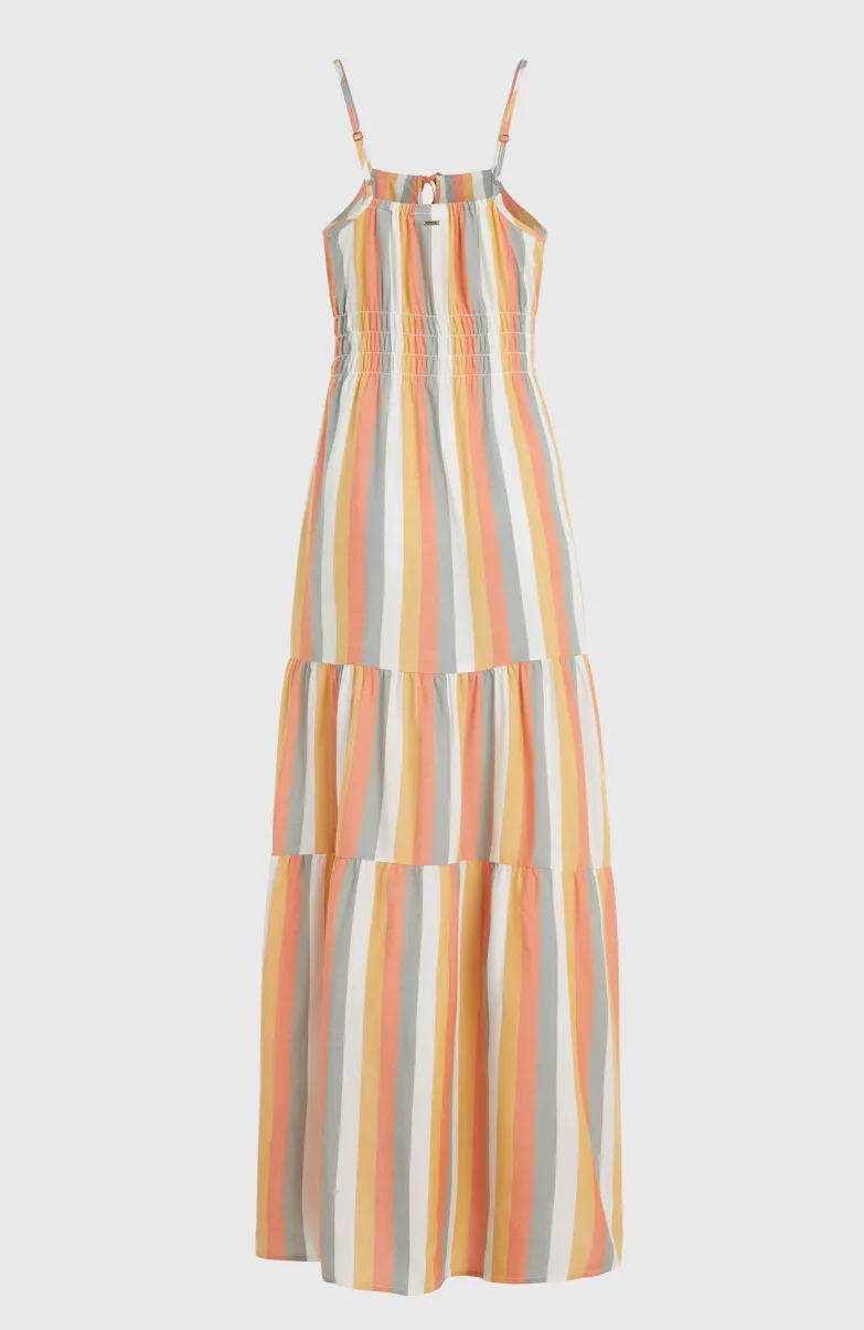 Quorra Maxi-jurk | Orange Multistripe