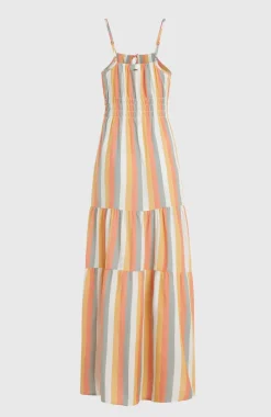 Quorra Maxi-jurk | Orange Multistripe