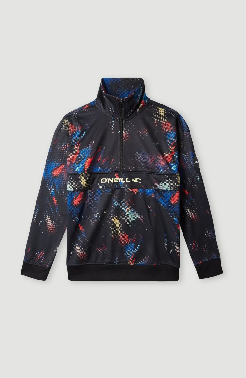 Rutile Anorak Half Zip Fleece | Black Future Fade
