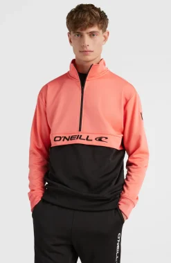 Rutile Solid Half Zip Anorak | Georgia Peach