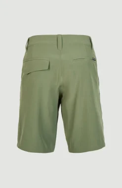 Short Hybrid Chino | Deep Lichen Green