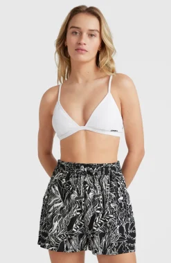 Short Java Wave Met Hoge Taille | White . Black Comic Seaweed