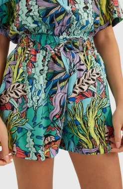 Short Java Wave Met Hoge Taille | Blue Comic Seaweed