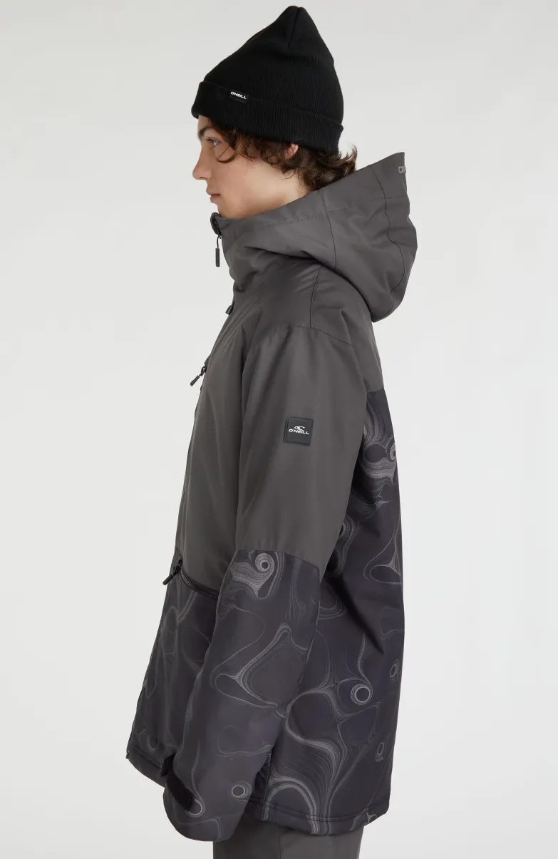 Ski Jas Texture | Black Out Colour Block