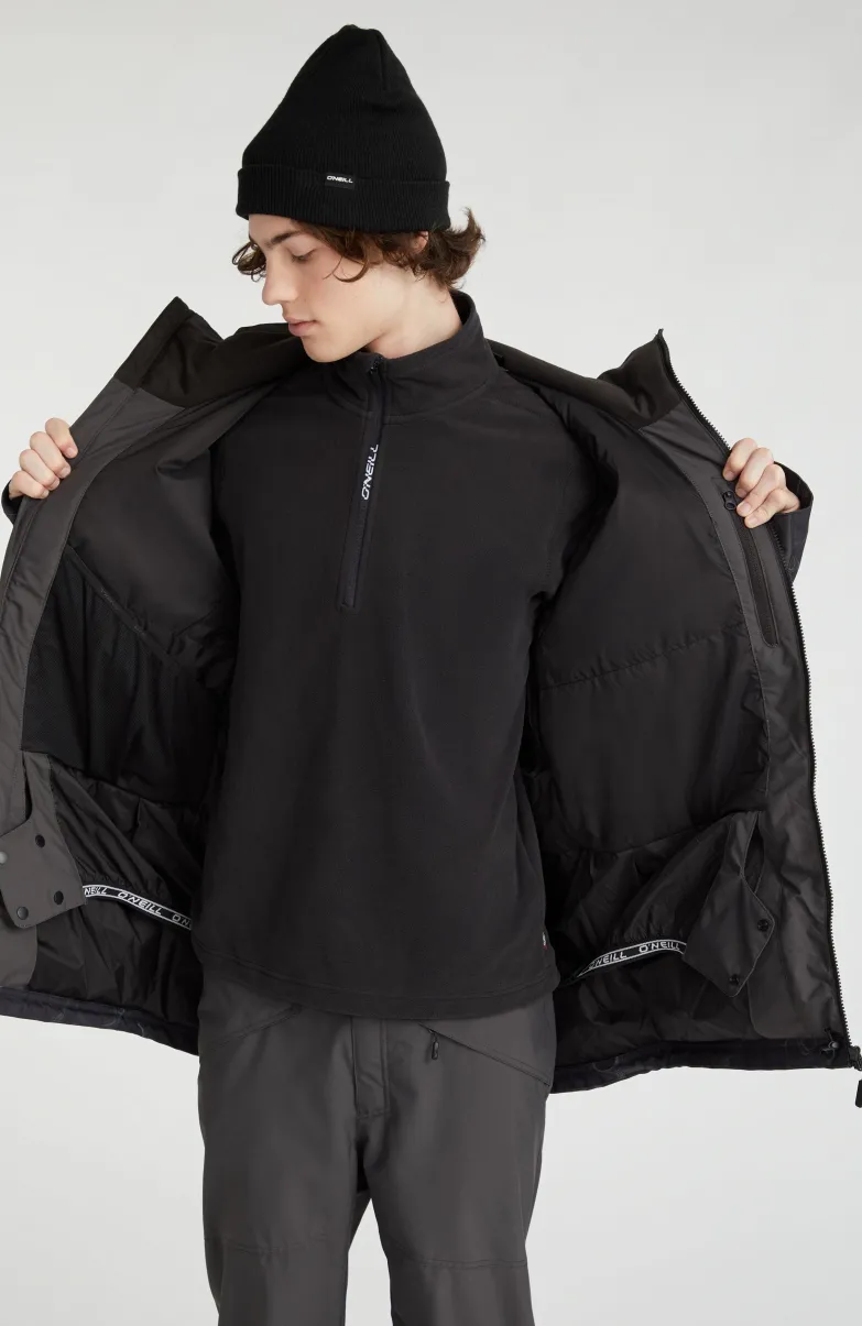 Ski Jas Texture | Black Out Colour Block