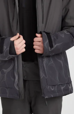 Ski Jas Texture | Black Out Colour Block