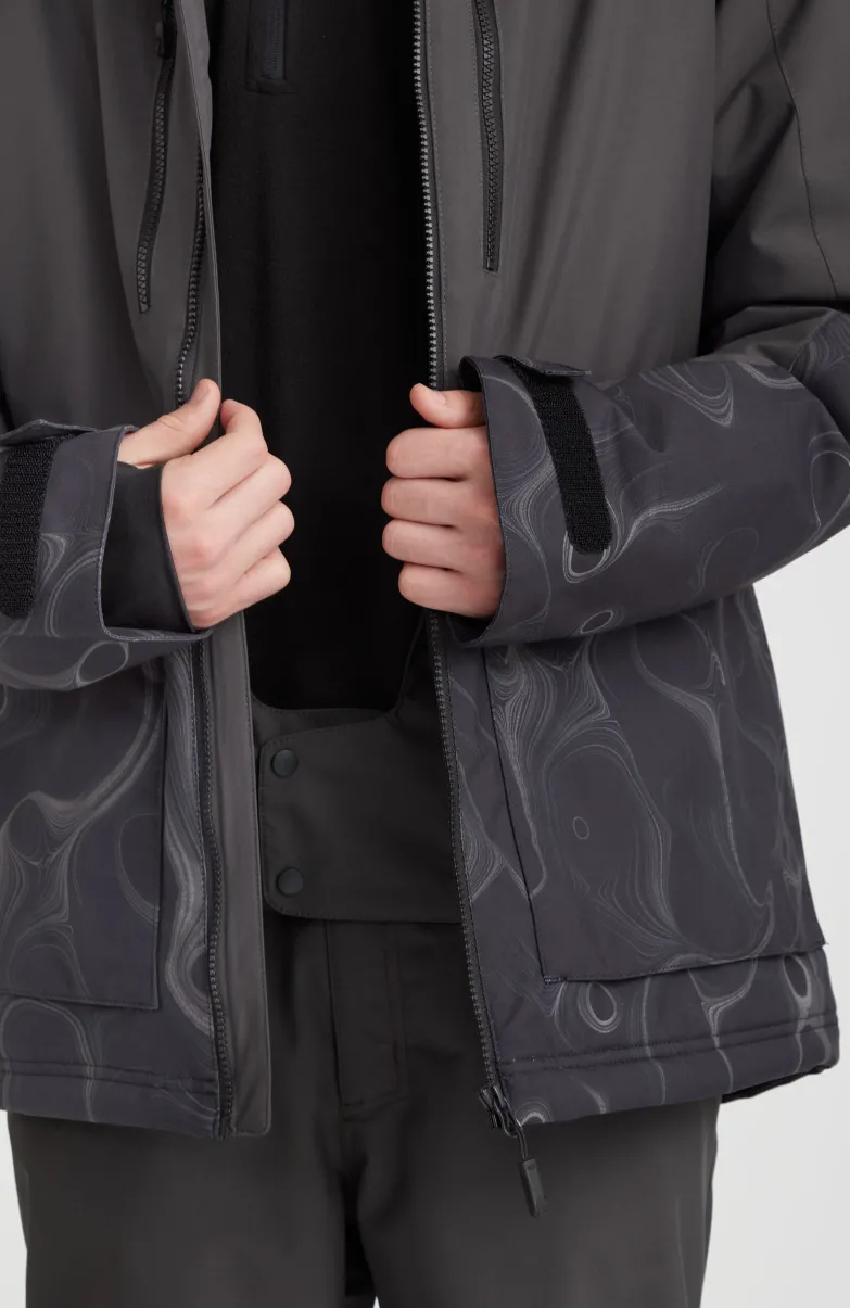 Ski Jas Texture | Black Out Colour Block