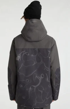 Ski Jas Texture | Black Out Colour Block