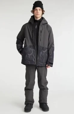 Ski Jas Texture | Black Out Colour Block