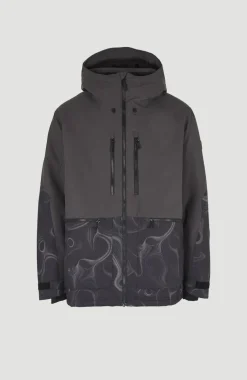 Ski Jas Texture | Black Out Colour Block