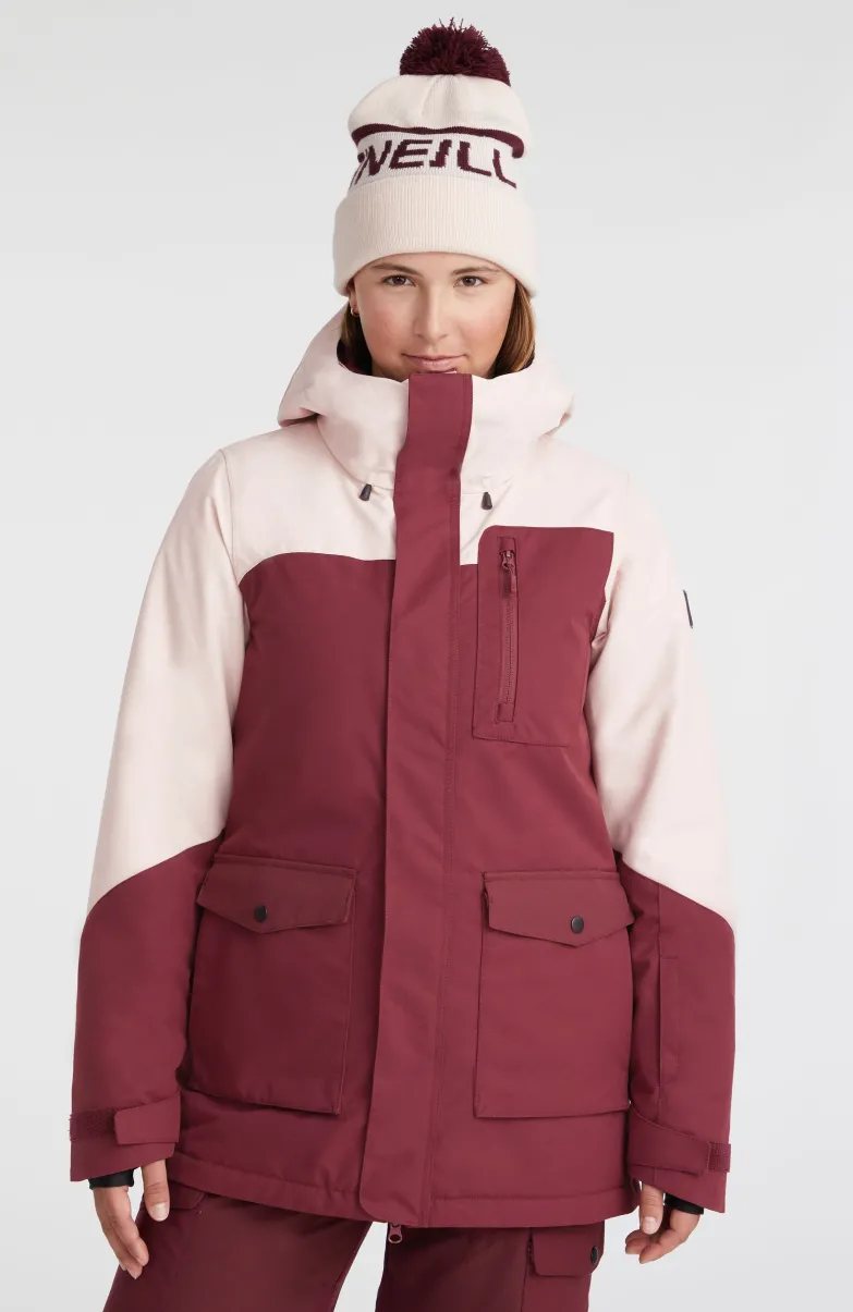 Ski Jas Utility | Windsor Wine Colour Block