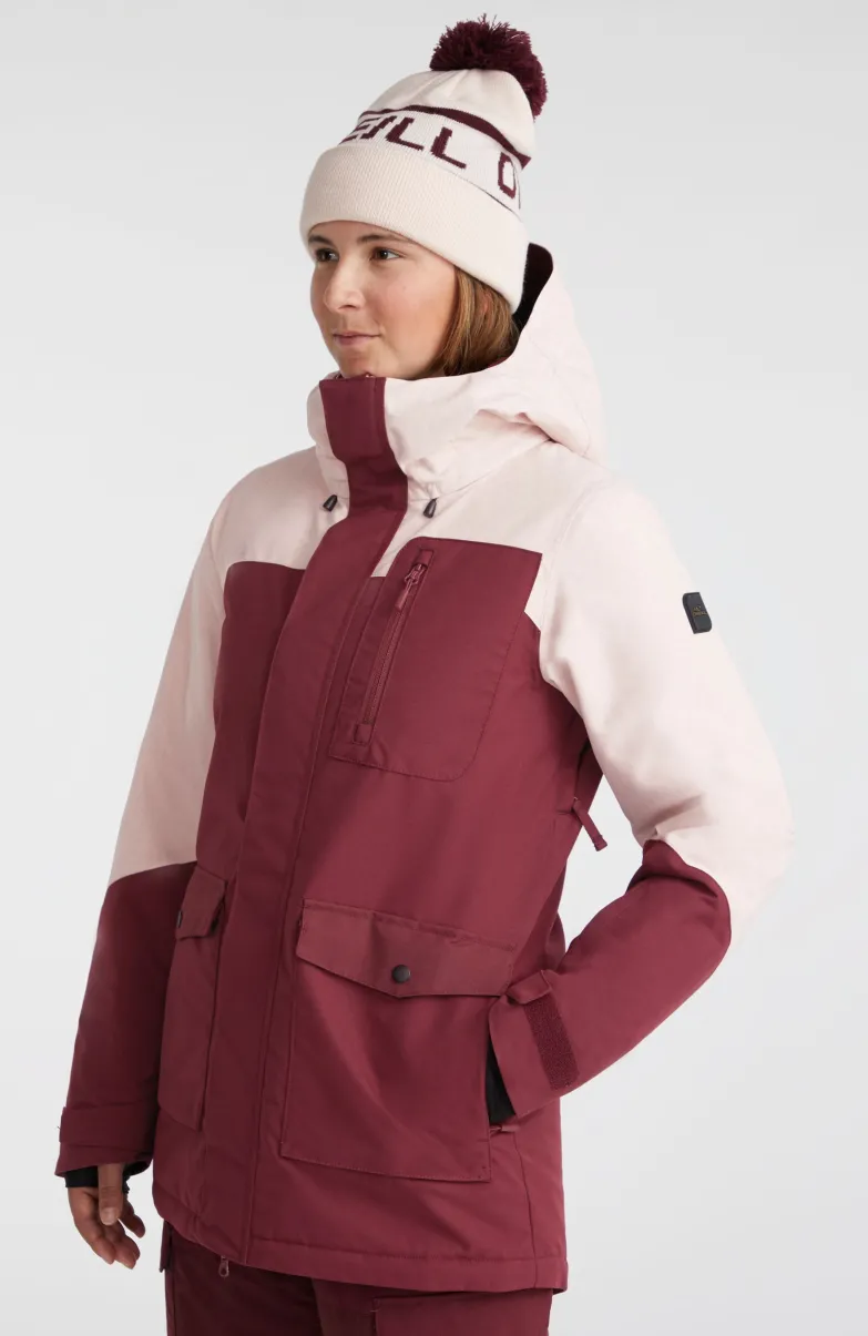 Ski Jas Utility | Windsor Wine Colour Block