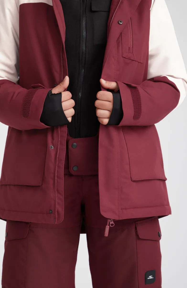Ski Jas Utility | Windsor Wine Colour Block