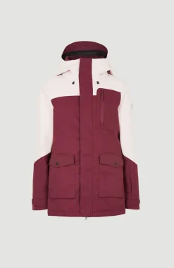 Ski Jas Utility | Windsor Wine Colour Block
