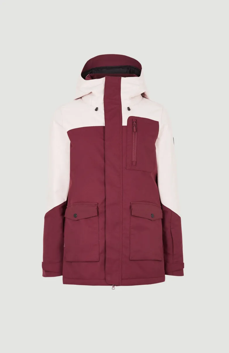 Ski Jas Utility | Windsor Wine Colour Block