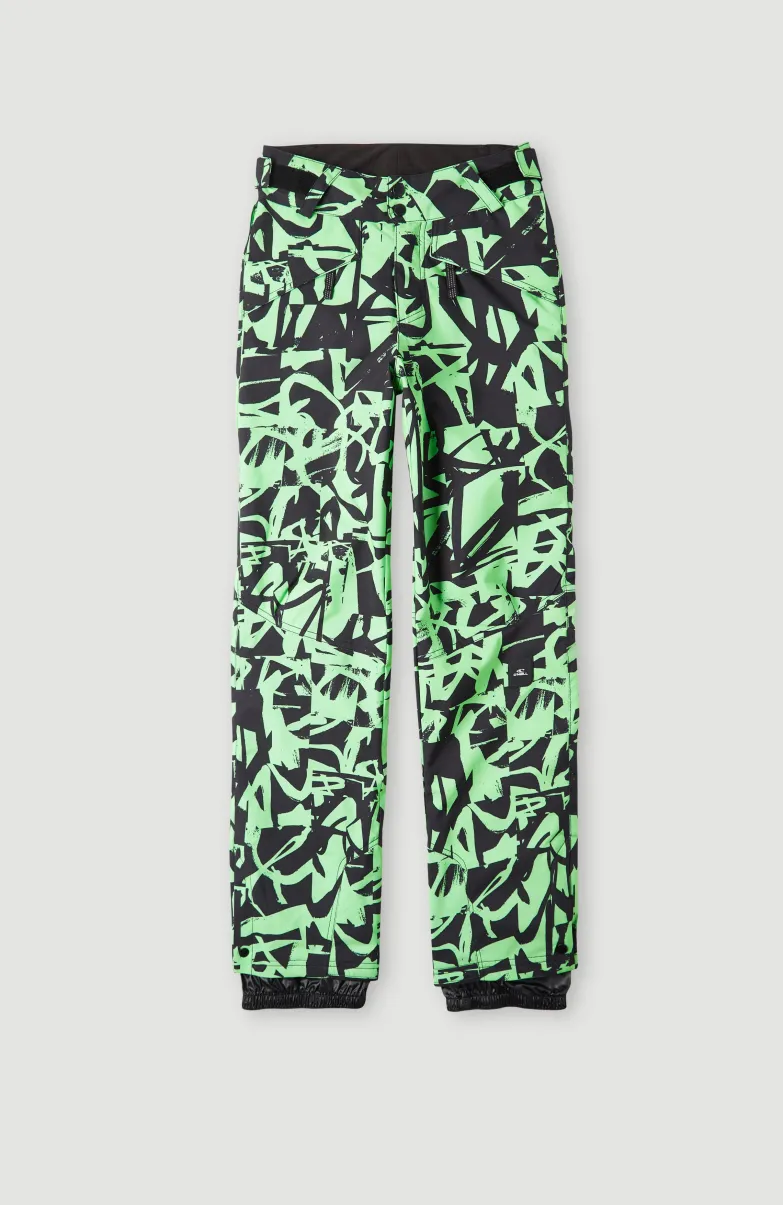 Skibroek Hammer Printed | Green Scribble