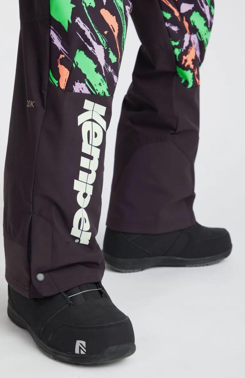 Skibroek Shred Bib | Black Kemper Print