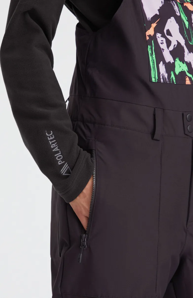 Skibroek Shred Bib | Black Kemper Print