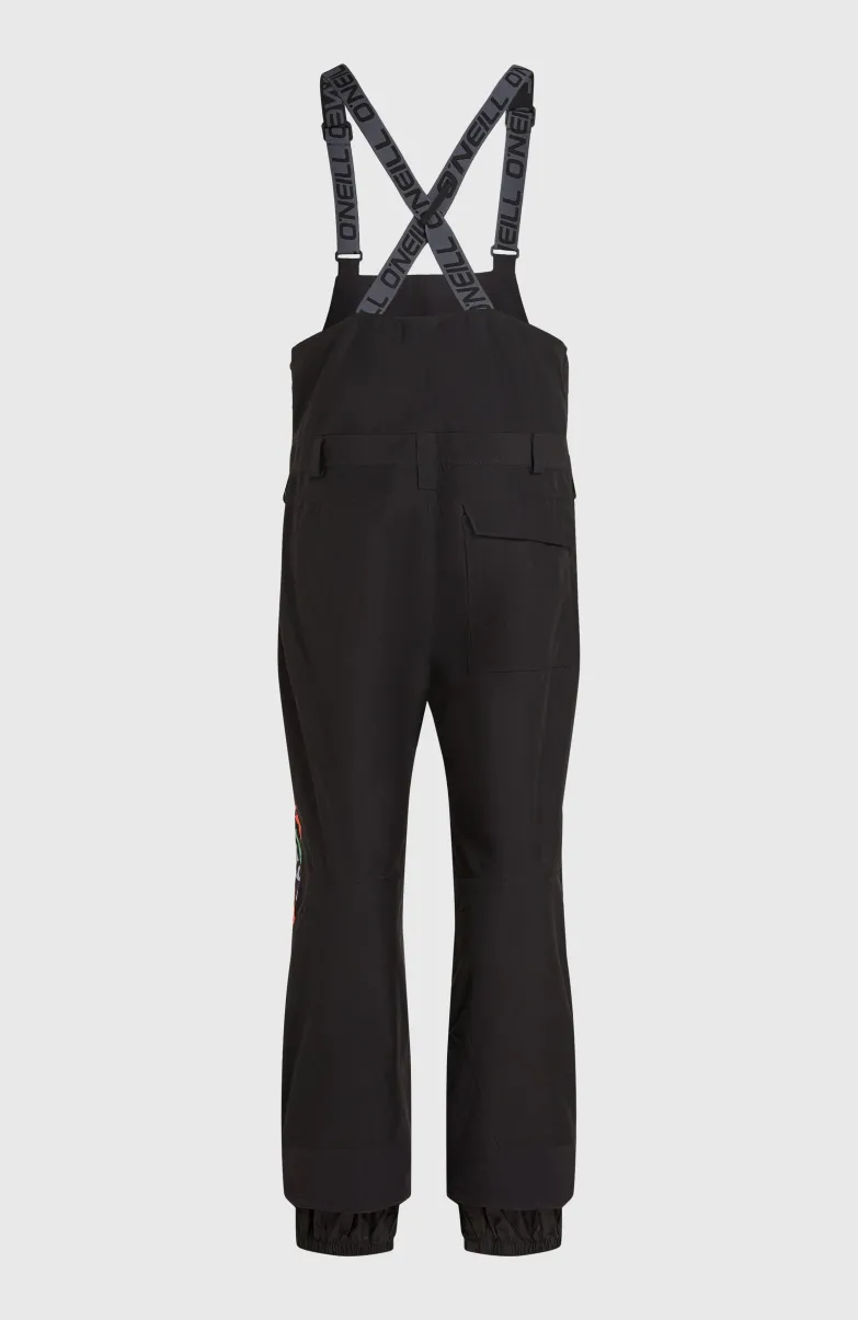 Skibroek Shred Bib | Black Kemper Print