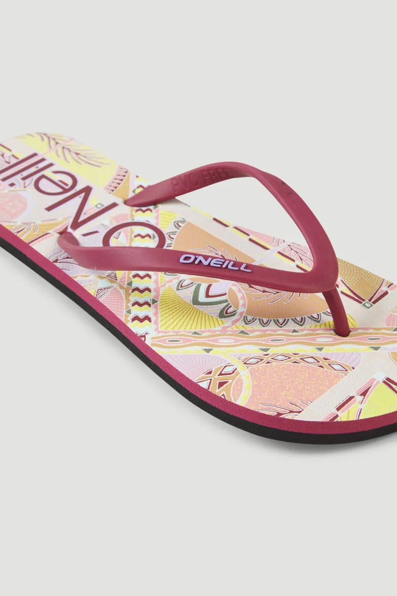 Slippers Profile Graphic | Yellow Scarf Print
