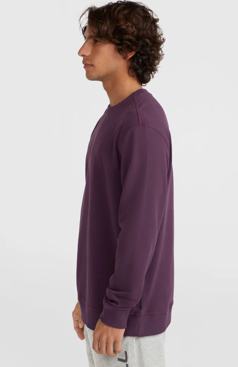 Small Logo Crew Sweater | Aubergine