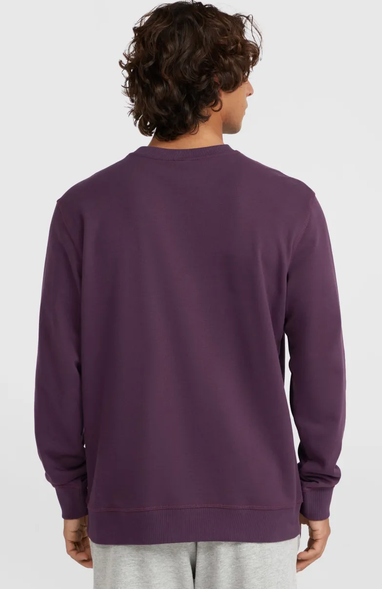 Small Logo Crew Sweater | Aubergine