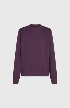 Small Logo Crew Sweater | Aubergine