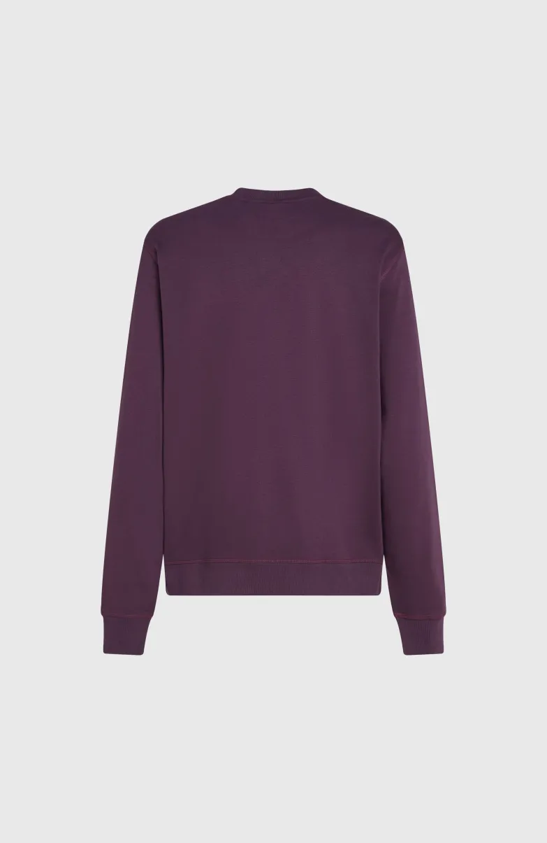 Small Logo Crew Sweater | Aubergine