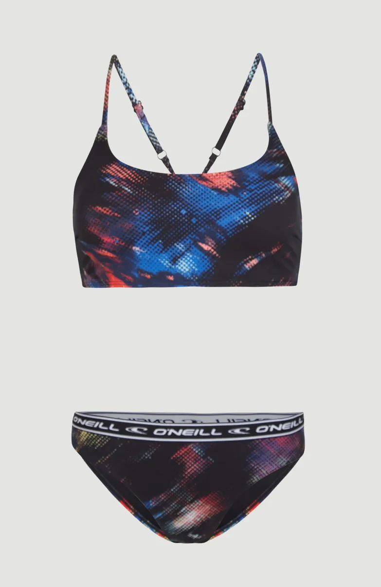 Sport Bralette Bikiniset | Black Future Fade