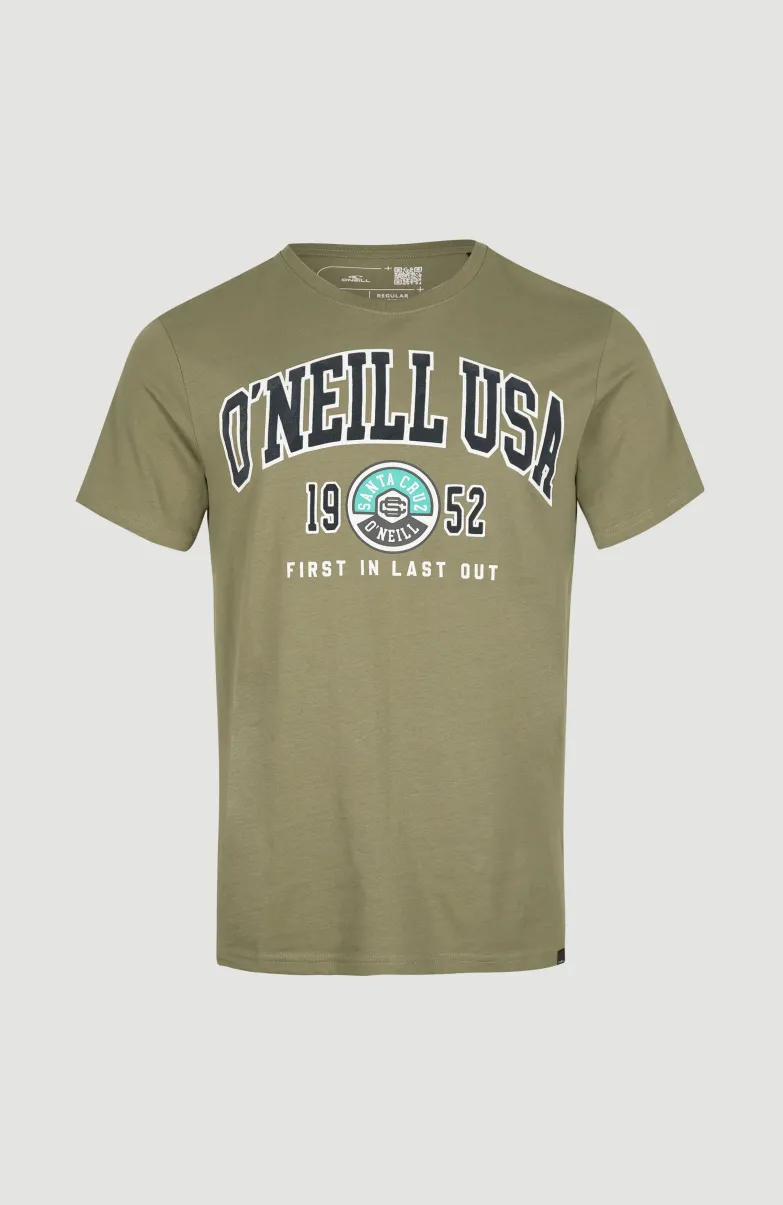 Surf State T-shirt | Deep Lichen Green