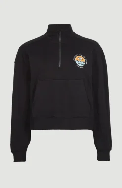 Sweater Cove Met Halve Rits | Black Out