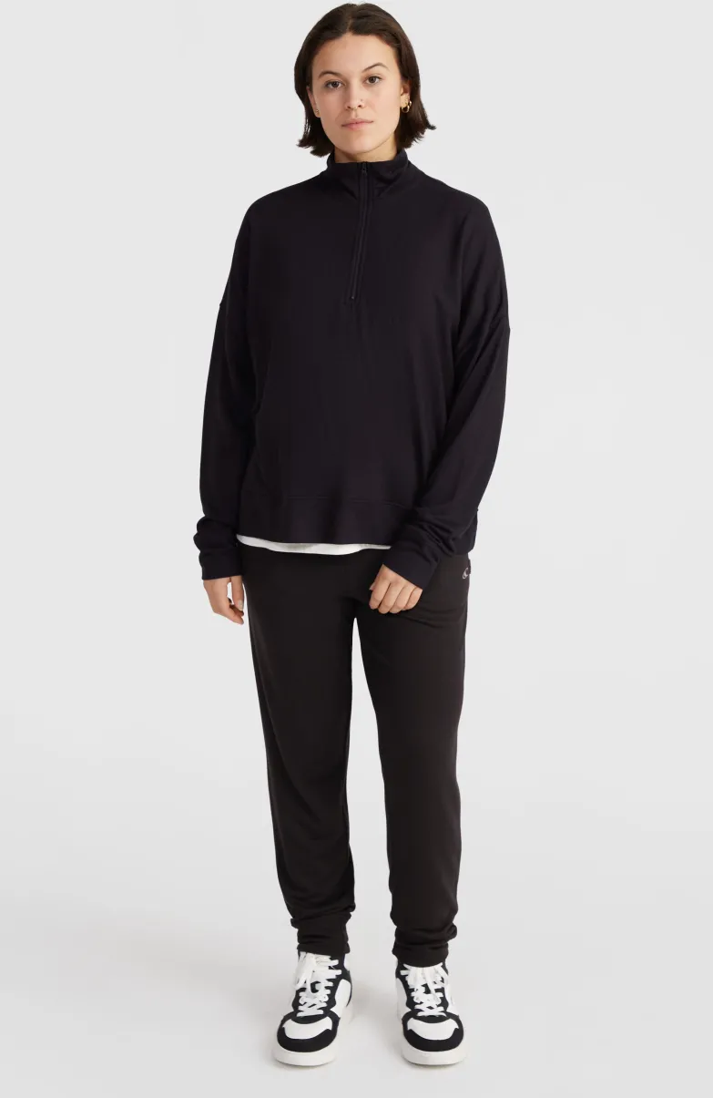Sweater Met Halve Rits | Black Out