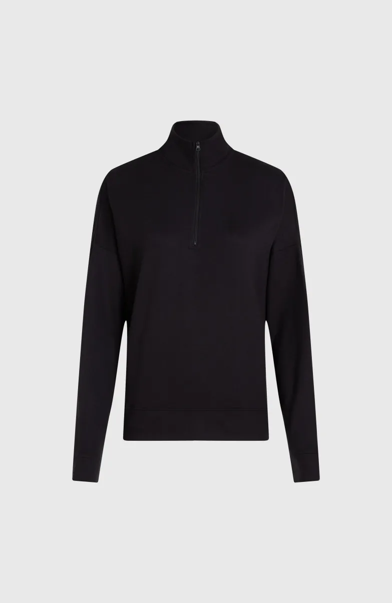 Sweater Met Halve Rits | Black Out