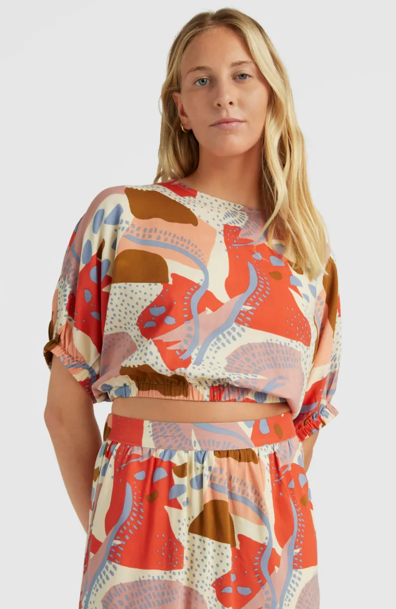 Top Tidda Woven | Patchwork Print