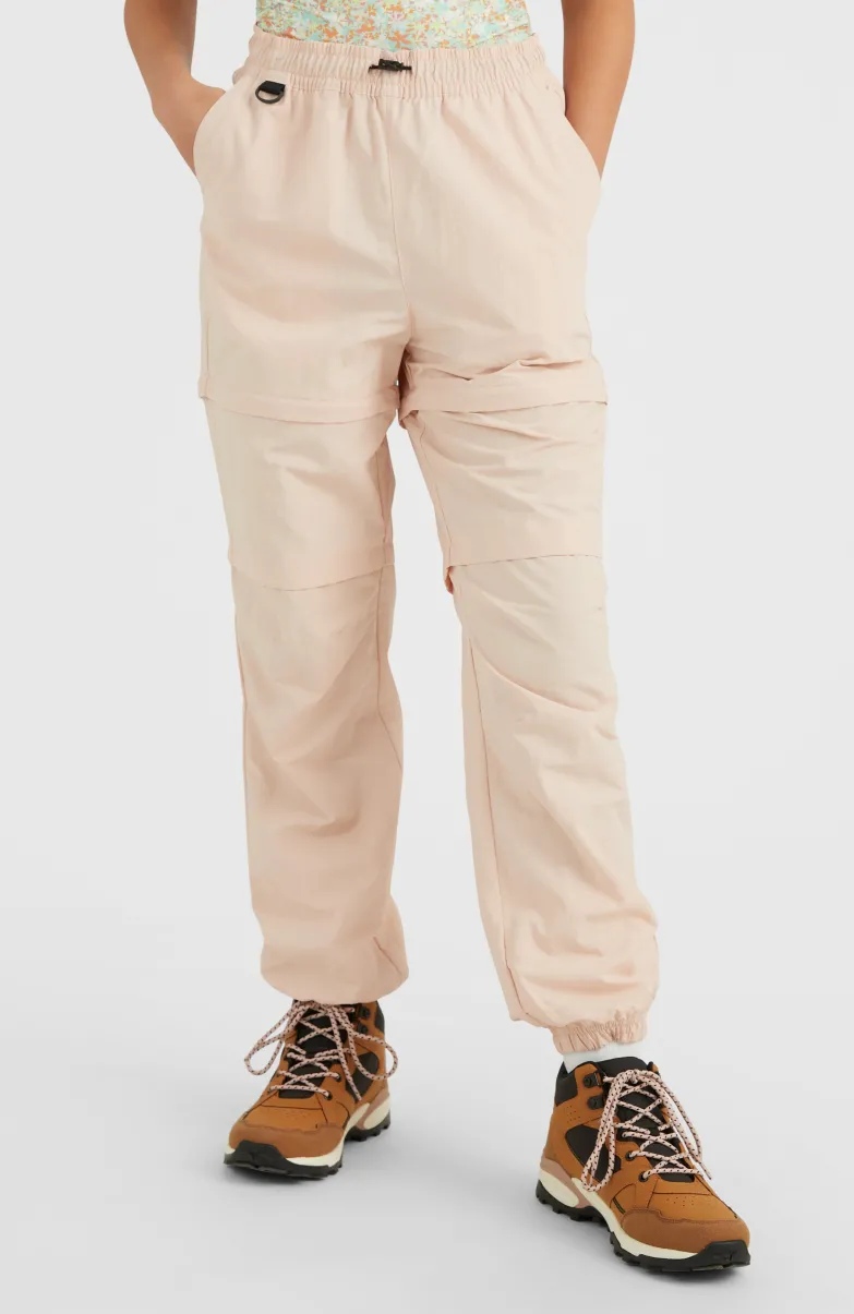 Tour Convertible High-Waist Zip Broek | Peach Whip
