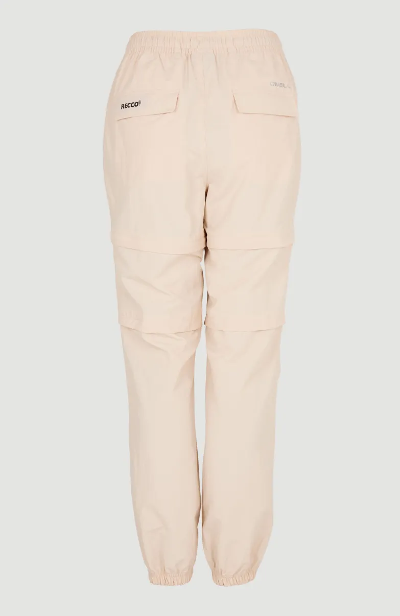 Tour Convertible High-Waist Zip Broek | Peach Whip