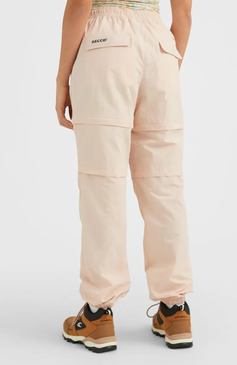 Tour Convertible High-Waist Zip Broek | Peach Whip