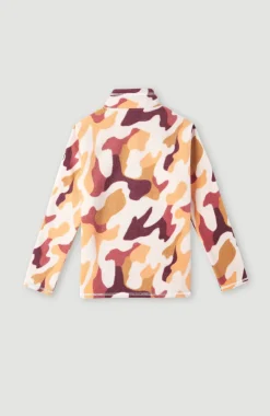 Trui Printed Fleece Met Halve Rits | Purple Hiker Camo