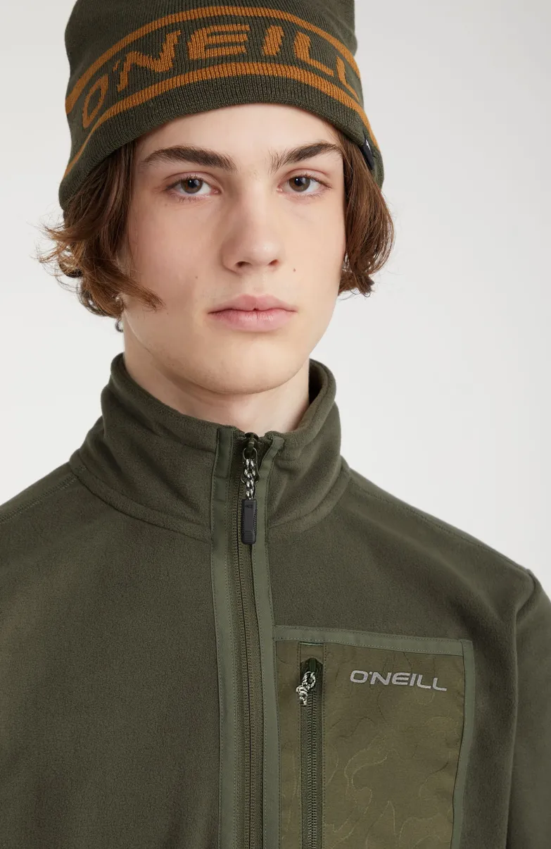 Trui Utility Light Fleece Met Halve Rits | Forest Night