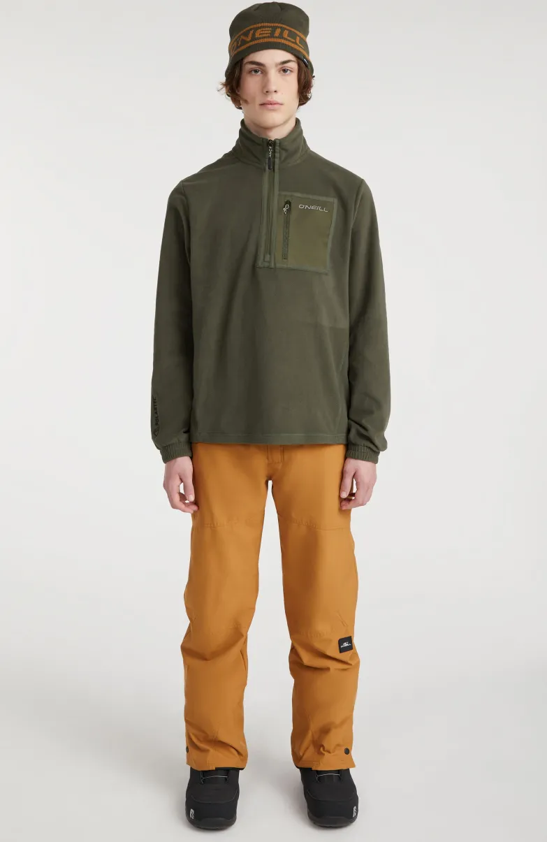 Trui Utility Light Fleece Met Halve Rits | Forest Night