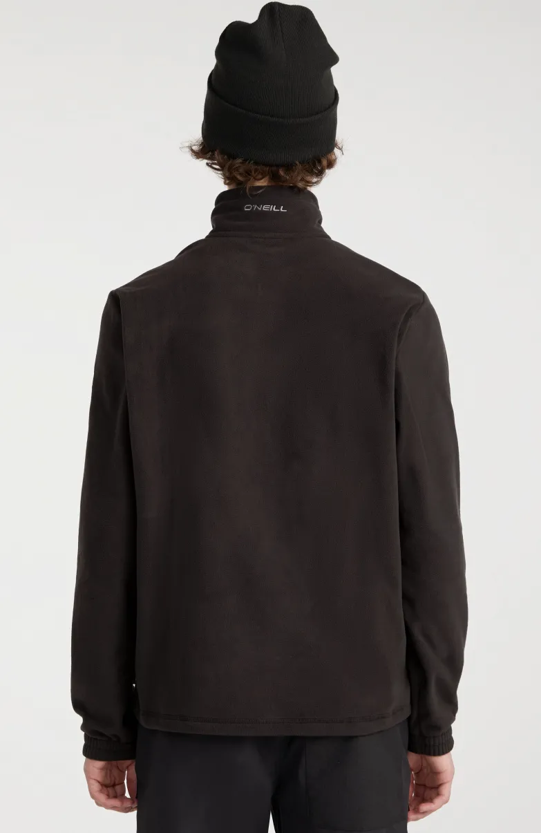 Trui Utility Light Fleece Met Halve Rits | Black Out