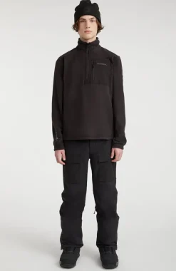 Trui Utility Light Fleece Met Halve Rits | Black Out
