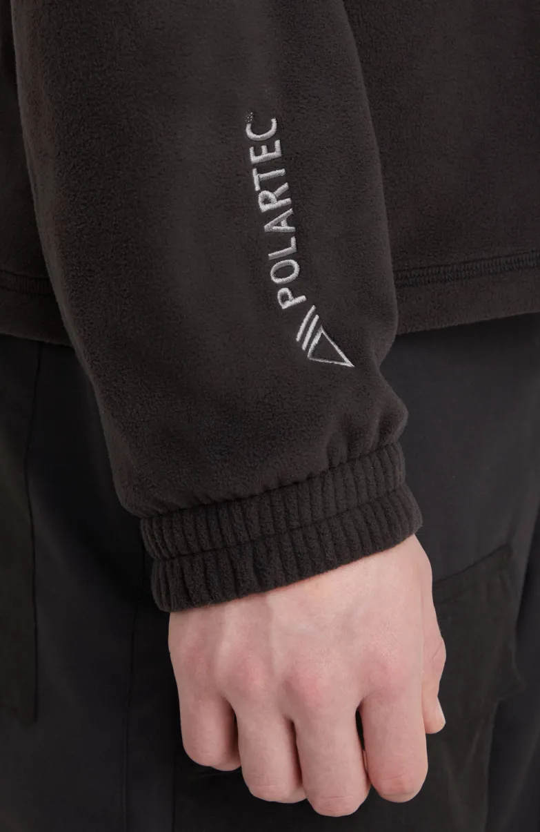 Trui Utility Light Fleece Met Halve Rits | Black Out