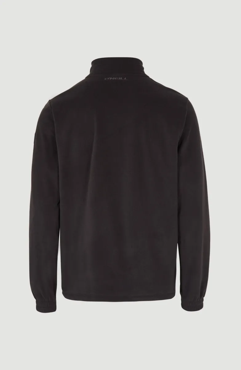 Trui Utility Light Fleece Met Halve Rits | Black Out