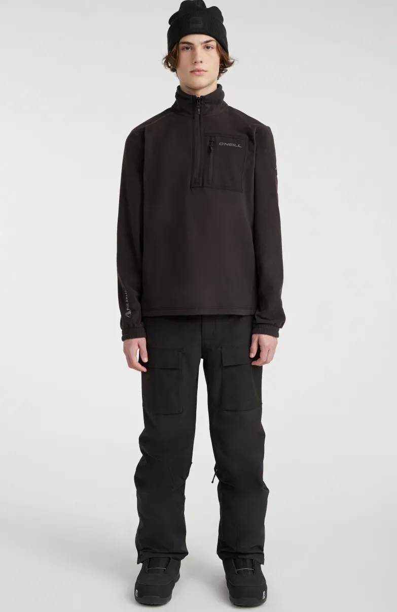 Trui Utility Light Fleece Met Halve Rits | Black Out