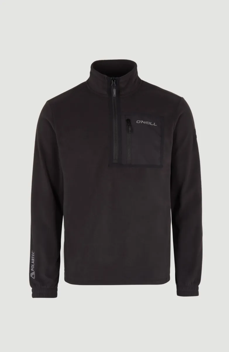 Trui Utility Light Fleece Met Halve Rits | Black Out