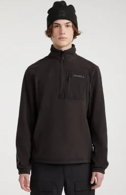 Trui Utility Light Fleece Met Halve Rits | Black Out